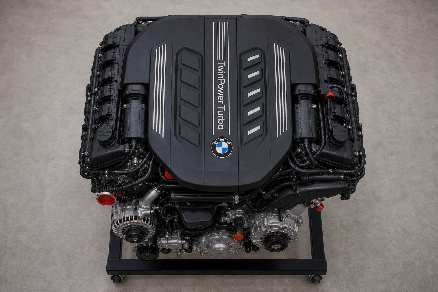 Engine prepared on a pallet